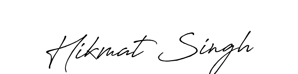 Hikmat Singh stylish signature style. Best Handwritten Sign (Antro_Vectra_Bolder) for my name. Handwritten Signature Collection Ideas for my name Hikmat Singh. Hikmat Singh signature style 7 images and pictures png