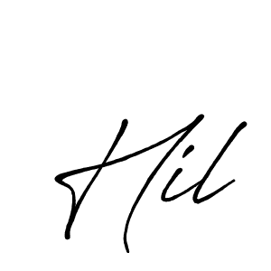 Hil stylish signature style. Best Handwritten Sign (Antro_Vectra_Bolder) for my name. Handwritten Signature Collection Ideas for my name Hil. Hil signature style 7 images and pictures png