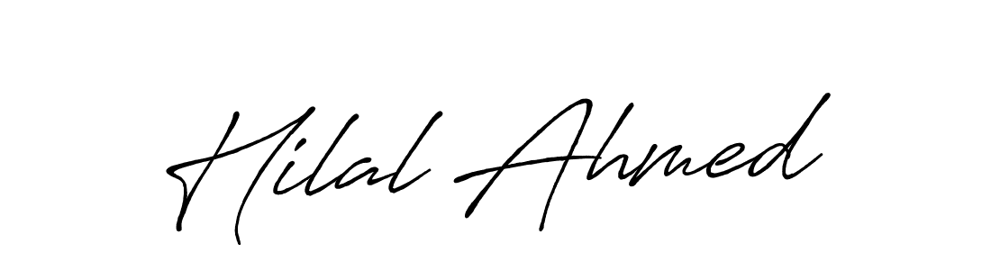 It looks lik you need a new signature style for name Hilal Ahmed. Design unique handwritten (Antro_Vectra_Bolder) signature with our free signature maker in just a few clicks. Hilal Ahmed signature style 7 images and pictures png