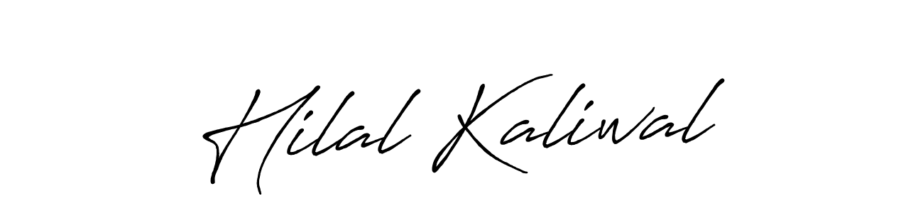 Also we have Hilal Kaliwal name is the best signature style. Create professional handwritten signature collection using Antro_Vectra_Bolder autograph style. Hilal Kaliwal signature style 7 images and pictures png