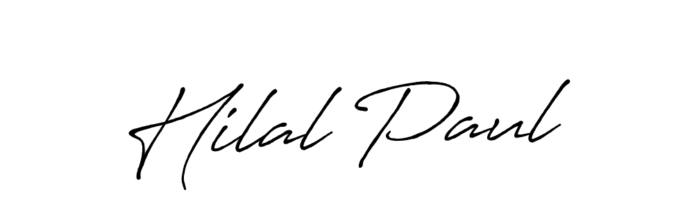 Also we have Hilal Paul name is the best signature style. Create professional handwritten signature collection using Antro_Vectra_Bolder autograph style. Hilal Paul signature style 7 images and pictures png