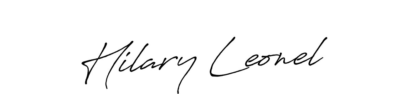 How to make Hilary Leonel name signature. Use Antro_Vectra_Bolder style for creating short signs online. This is the latest handwritten sign. Hilary Leonel signature style 7 images and pictures png
