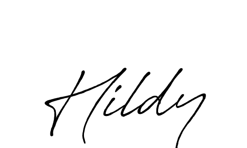 Hildy stylish signature style. Best Handwritten Sign (Antro_Vectra_Bolder) for my name. Handwritten Signature Collection Ideas for my name Hildy. Hildy signature style 7 images and pictures png