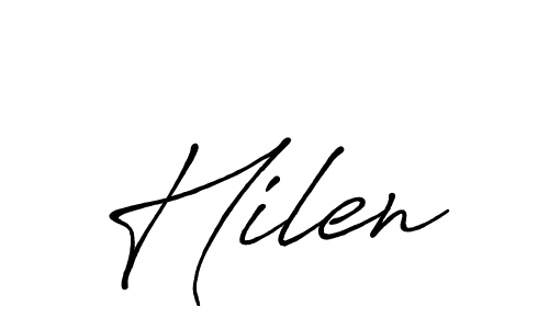 Design your own signature with our free online signature maker. With this signature software, you can create a handwritten (Antro_Vectra_Bolder) signature for name Hilen. Hilen signature style 7 images and pictures png