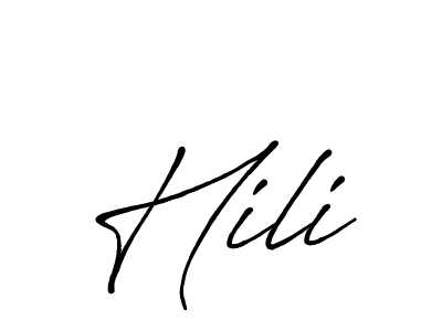 The best way (Antro_Vectra_Bolder) to make a short signature is to pick only two or three words in your name. The name Hili include a total of six letters. For converting this name. Hili signature style 7 images and pictures png