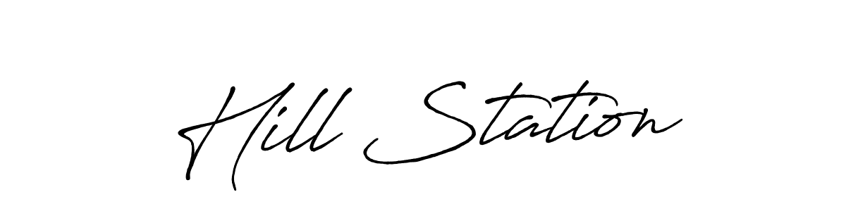 It looks lik you need a new signature style for name Hill Station. Design unique handwritten (Antro_Vectra_Bolder) signature with our free signature maker in just a few clicks. Hill Station signature style 7 images and pictures png
