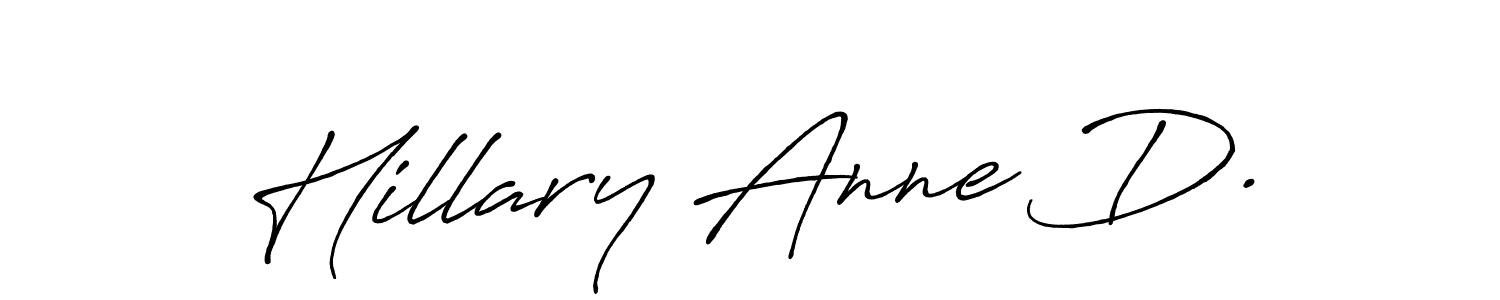 Design your own signature with our free online signature maker. With this signature software, you can create a handwritten (Antro_Vectra_Bolder) signature for name Hillary Anne D.. Hillary Anne D. signature style 7 images and pictures png