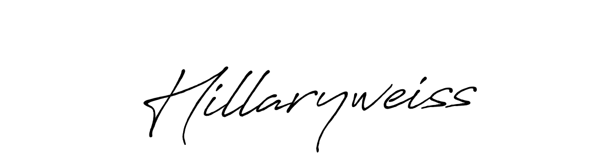 Create a beautiful signature design for name Hillaryweiss. With this signature (Antro_Vectra_Bolder) fonts, you can make a handwritten signature for free. Hillaryweiss signature style 7 images and pictures png