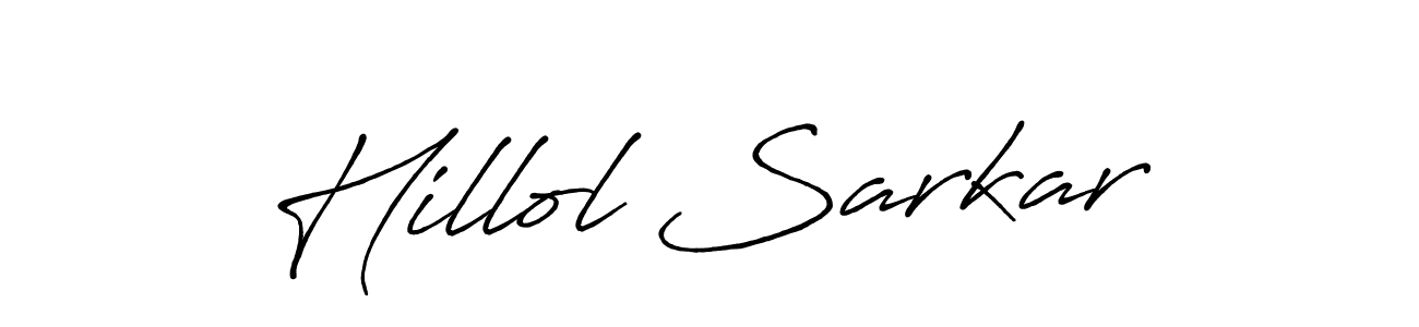 How to make Hillol Sarkar name signature. Use Antro_Vectra_Bolder style for creating short signs online. This is the latest handwritten sign. Hillol Sarkar signature style 7 images and pictures png