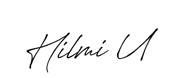 Make a beautiful signature design for name Hilmi U. Use this online signature maker to create a handwritten signature for free. Hilmi U signature style 7 images and pictures png