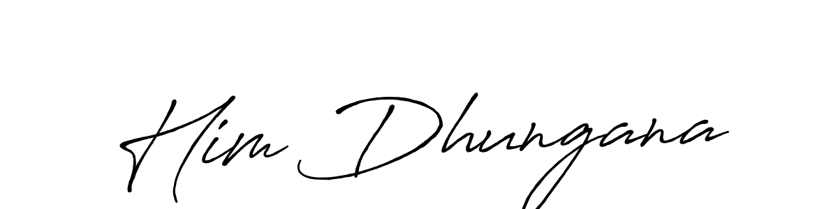 Also we have Him Dhungana name is the best signature style. Create professional handwritten signature collection using Antro_Vectra_Bolder autograph style. Him Dhungana signature style 7 images and pictures png