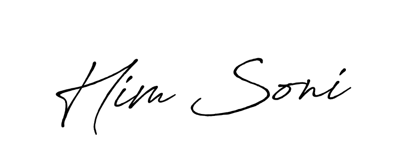 Also You can easily find your signature by using the search form. We will create Him Soni name handwritten signature images for you free of cost using Antro_Vectra_Bolder sign style. Him Soni signature style 7 images and pictures png