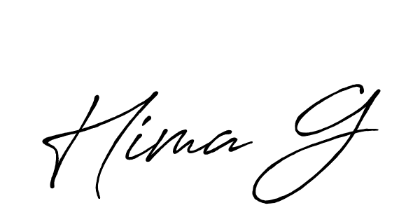 The best way (Antro_Vectra_Bolder) to make a short signature is to pick only two or three words in your name. The name Hima G include a total of six letters. For converting this name. Hima G signature style 7 images and pictures png