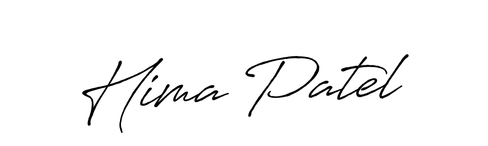 Make a beautiful signature design for name Hima Patel. With this signature (Antro_Vectra_Bolder) style, you can create a handwritten signature for free. Hima Patel signature style 7 images and pictures png