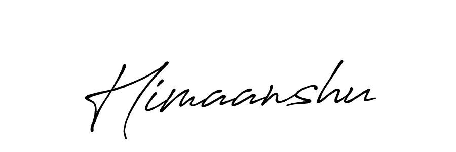 Make a beautiful signature design for name Himaanshu. With this signature (Antro_Vectra_Bolder) style, you can create a handwritten signature for free. Himaanshu signature style 7 images and pictures png