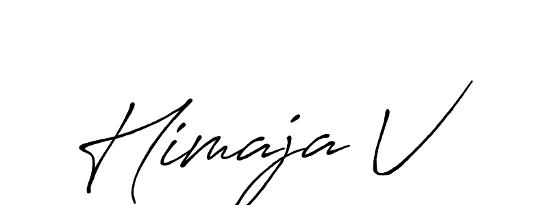 Similarly Antro_Vectra_Bolder is the best handwritten signature design. Signature creator online .You can use it as an online autograph creator for name Himaja V. Himaja V signature style 7 images and pictures png