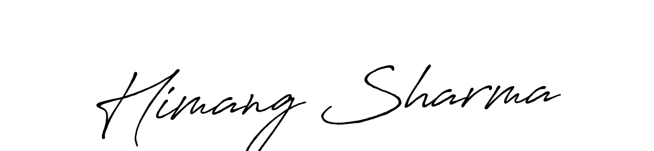 Himang Sharma stylish signature style. Best Handwritten Sign (Antro_Vectra_Bolder) for my name. Handwritten Signature Collection Ideas for my name Himang Sharma. Himang Sharma signature style 7 images and pictures png