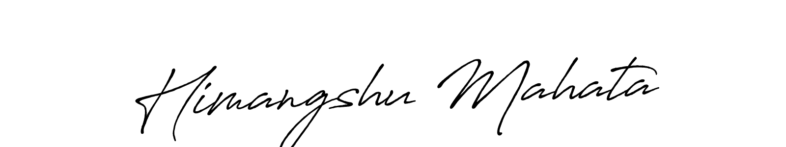 How to make Himangshu Mahata name signature. Use Antro_Vectra_Bolder style for creating short signs online. This is the latest handwritten sign. Himangshu Mahata signature style 7 images and pictures png