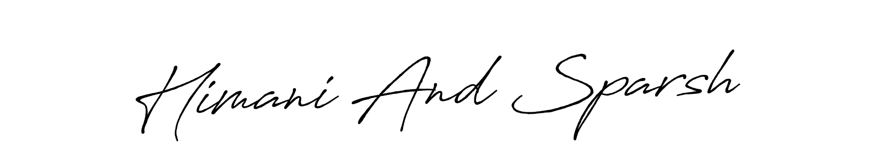if you are searching for the best signature style for your name Himani And Sparsh. so please give up your signature search. here we have designed multiple signature styles  using Antro_Vectra_Bolder. Himani And Sparsh signature style 7 images and pictures png