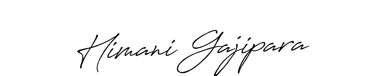 Create a beautiful signature design for name Himani Gajipara. With this signature (Antro_Vectra_Bolder) fonts, you can make a handwritten signature for free. Himani Gajipara signature style 7 images and pictures png
