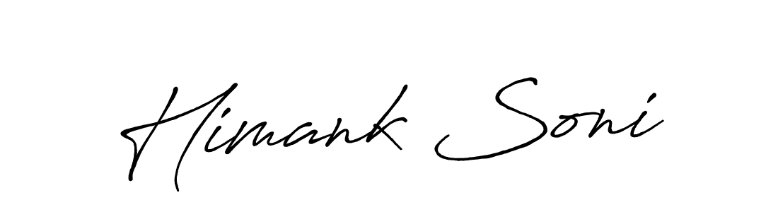 Create a beautiful signature design for name Himank Soni. With this signature (Antro_Vectra_Bolder) fonts, you can make a handwritten signature for free. Himank Soni signature style 7 images and pictures png