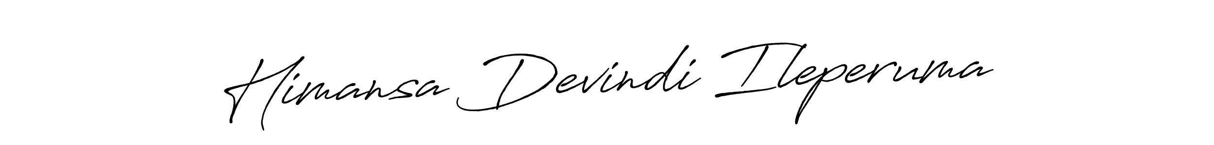 How to make Himansa Devindi Ileperuma name signature. Use Antro_Vectra_Bolder style for creating short signs online. This is the latest handwritten sign. Himansa Devindi Ileperuma signature style 7 images and pictures png