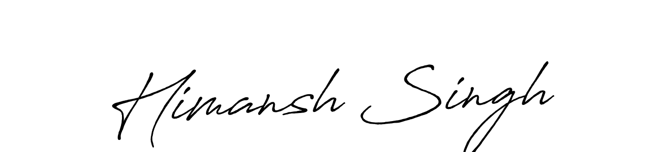Design your own signature with our free online signature maker. With this signature software, you can create a handwritten (Antro_Vectra_Bolder) signature for name Himansh Singh. Himansh Singh signature style 7 images and pictures png