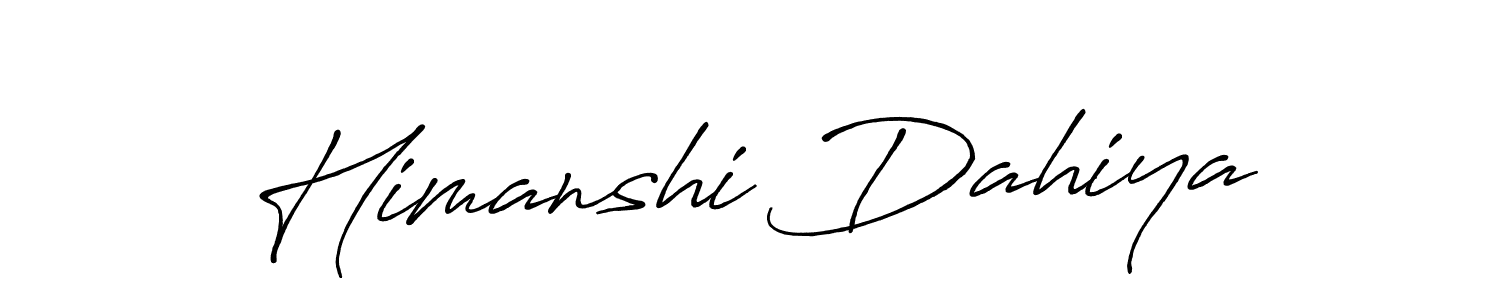 Himanshi Dahiya stylish signature style. Best Handwritten Sign (Antro_Vectra_Bolder) for my name. Handwritten Signature Collection Ideas for my name Himanshi Dahiya. Himanshi Dahiya signature style 7 images and pictures png