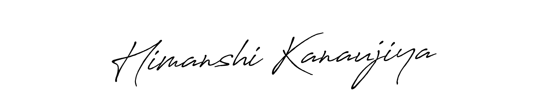 Himanshi Kanaujiya stylish signature style. Best Handwritten Sign (Antro_Vectra_Bolder) for my name. Handwritten Signature Collection Ideas for my name Himanshi Kanaujiya. Himanshi Kanaujiya signature style 7 images and pictures png