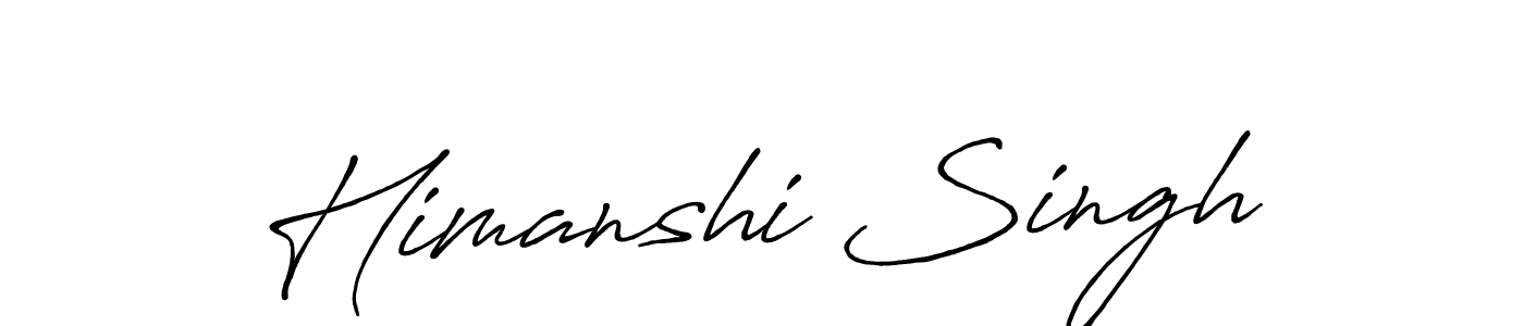 Create a beautiful signature design for name Himanshi Singh. With this signature (Antro_Vectra_Bolder) fonts, you can make a handwritten signature for free. Himanshi Singh signature style 7 images and pictures png