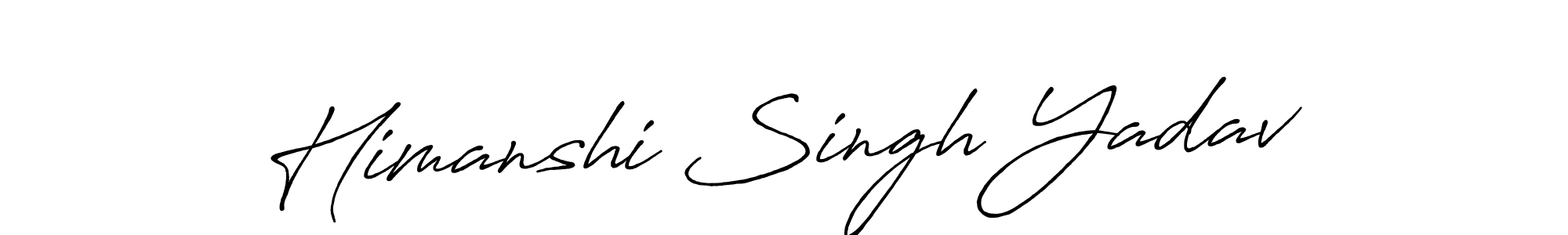 How to make Himanshi Singh Yadav name signature. Use Antro_Vectra_Bolder style for creating short signs online. This is the latest handwritten sign. Himanshi Singh Yadav signature style 7 images and pictures png