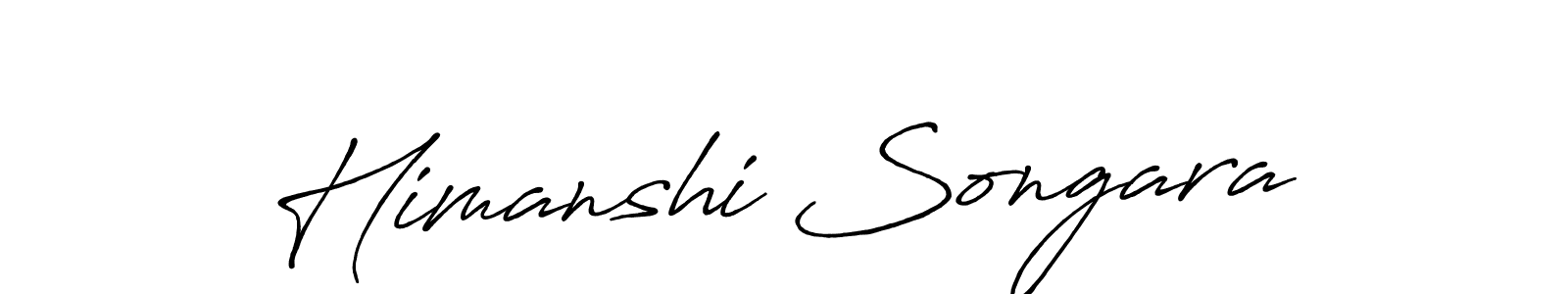 Himanshi Songara stylish signature style. Best Handwritten Sign (Antro_Vectra_Bolder) for my name. Handwritten Signature Collection Ideas for my name Himanshi Songara. Himanshi Songara signature style 7 images and pictures png