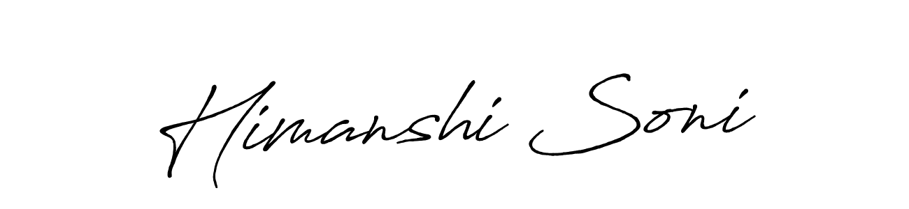 It looks lik you need a new signature style for name Himanshi Soni. Design unique handwritten (Antro_Vectra_Bolder) signature with our free signature maker in just a few clicks. Himanshi Soni signature style 7 images and pictures png