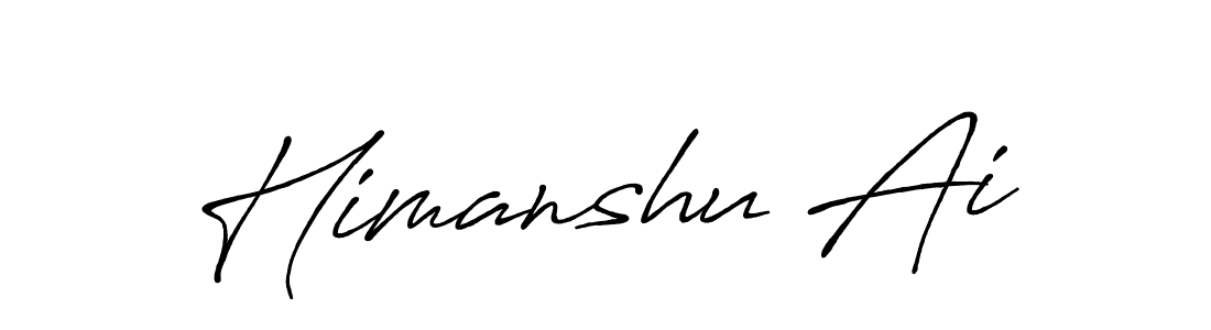 The best way (Antro_Vectra_Bolder) to make a short signature is to pick only two or three words in your name. The name Himanshu Ai include a total of six letters. For converting this name. Himanshu Ai signature style 7 images and pictures png