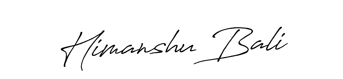 Himanshu Bali stylish signature style. Best Handwritten Sign (Antro_Vectra_Bolder) for my name. Handwritten Signature Collection Ideas for my name Himanshu Bali. Himanshu Bali signature style 7 images and pictures png