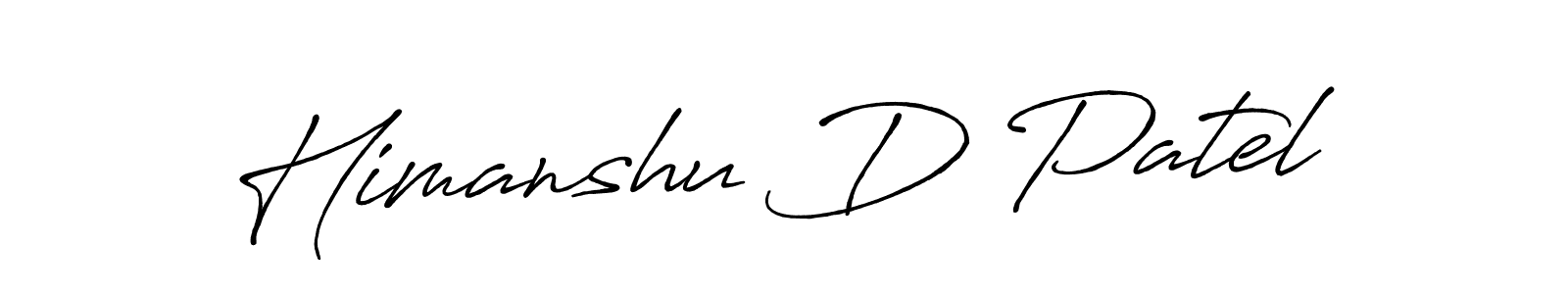 You should practise on your own different ways (Antro_Vectra_Bolder) to write your name (Himanshu D Patel) in signature. don't let someone else do it for you. Himanshu D Patel signature style 7 images and pictures png