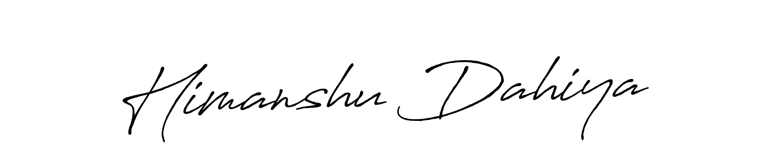Make a beautiful signature design for name Himanshu Dahiya. With this signature (Antro_Vectra_Bolder) style, you can create a handwritten signature for free. Himanshu Dahiya signature style 7 images and pictures png