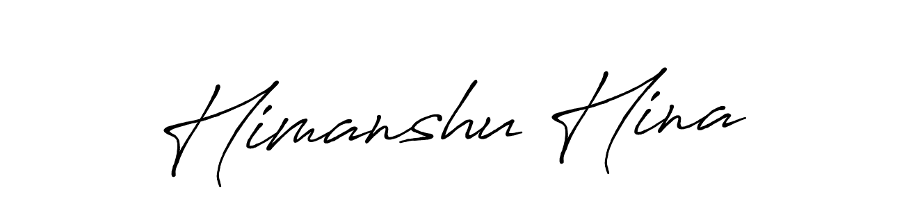 Antro_Vectra_Bolder is a professional signature style that is perfect for those who want to add a touch of class to their signature. It is also a great choice for those who want to make their signature more unique. Get Himanshu Hina name to fancy signature for free. Himanshu Hina signature style 7 images and pictures png