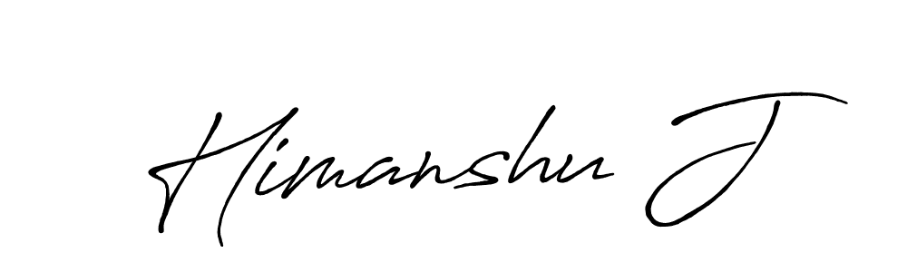 How to make Himanshu J name signature. Use Antro_Vectra_Bolder style for creating short signs online. This is the latest handwritten sign. Himanshu J signature style 7 images and pictures png
