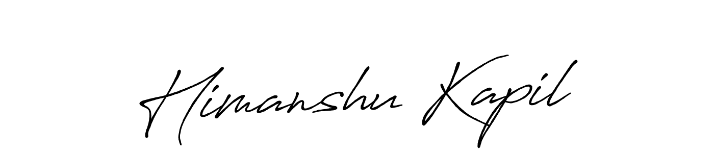 Antro_Vectra_Bolder is a professional signature style that is perfect for those who want to add a touch of class to their signature. It is also a great choice for those who want to make their signature more unique. Get Himanshu Kapil name to fancy signature for free. Himanshu Kapil signature style 7 images and pictures png