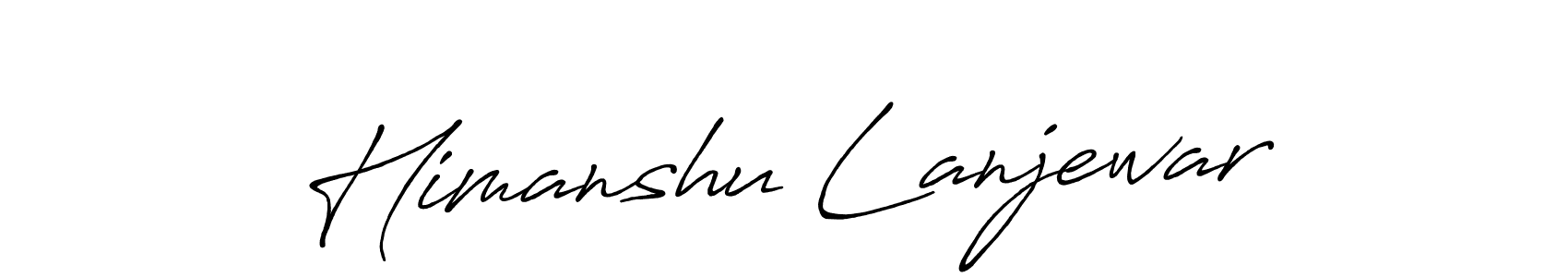 Create a beautiful signature design for name Himanshu Lanjewar. With this signature (Antro_Vectra_Bolder) fonts, you can make a handwritten signature for free. Himanshu Lanjewar signature style 7 images and pictures png
