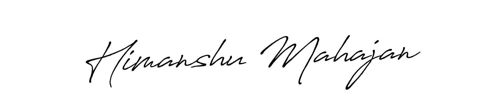 Create a beautiful signature design for name Himanshu Mahajan. With this signature (Antro_Vectra_Bolder) fonts, you can make a handwritten signature for free. Himanshu Mahajan signature style 7 images and pictures png