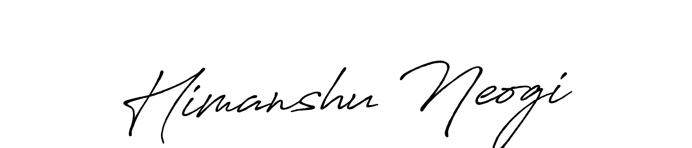 How to make Himanshu Neogi name signature. Use Antro_Vectra_Bolder style for creating short signs online. This is the latest handwritten sign. Himanshu Neogi signature style 7 images and pictures png