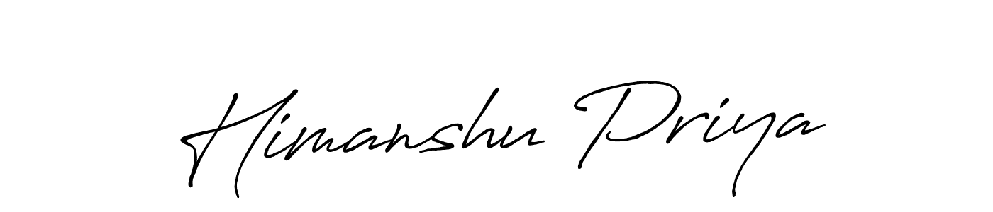 Also You can easily find your signature by using the search form. We will create Himanshu Priya name handwritten signature images for you free of cost using Antro_Vectra_Bolder sign style. Himanshu Priya signature style 7 images and pictures png
