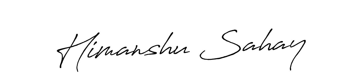 Antro_Vectra_Bolder is a professional signature style that is perfect for those who want to add a touch of class to their signature. It is also a great choice for those who want to make their signature more unique. Get Himanshu Sahay name to fancy signature for free. Himanshu Sahay signature style 7 images and pictures png