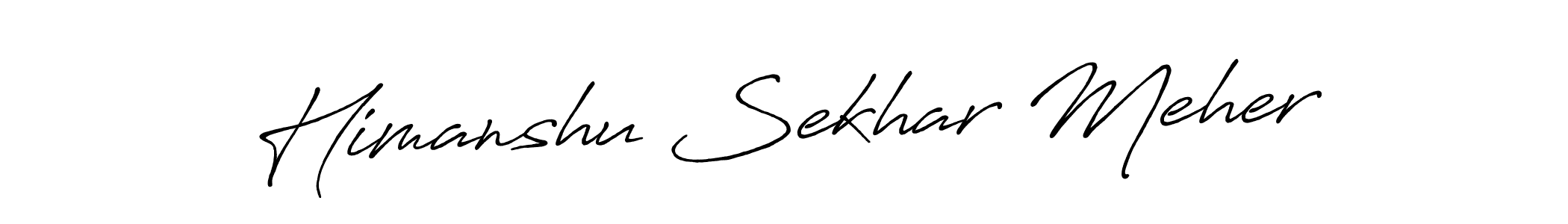 How to make Himanshu Sekhar Meher name signature. Use Antro_Vectra_Bolder style for creating short signs online. This is the latest handwritten sign. Himanshu Sekhar Meher signature style 7 images and pictures png