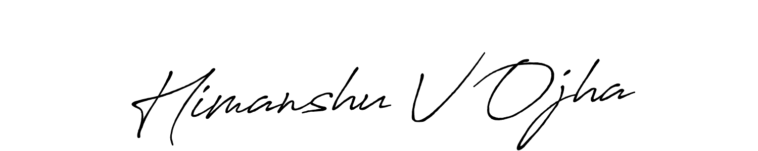 Also we have Himanshu V Ojha name is the best signature style. Create professional handwritten signature collection using Antro_Vectra_Bolder autograph style. Himanshu V Ojha signature style 7 images and pictures png