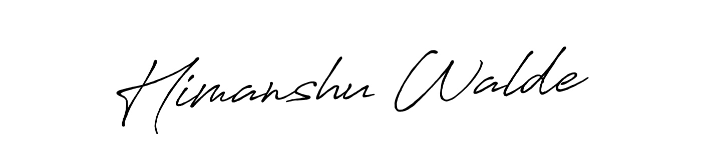 if you are searching for the best signature style for your name Himanshu Walde. so please give up your signature search. here we have designed multiple signature styles  using Antro_Vectra_Bolder. Himanshu Walde signature style 7 images and pictures png