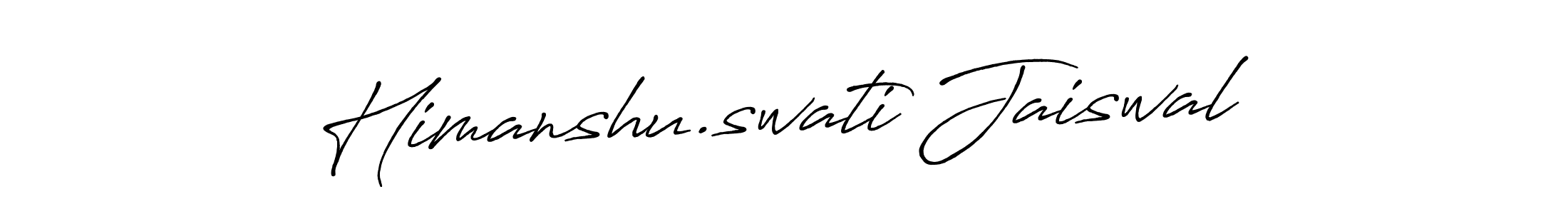 Create a beautiful signature design for name Himanshu.swati Jaiswal. With this signature (Antro_Vectra_Bolder) fonts, you can make a handwritten signature for free. Himanshu.swati Jaiswal signature style 7 images and pictures png