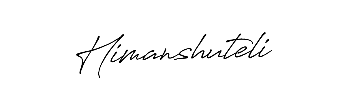 The best way (Antro_Vectra_Bolder) to make a short signature is to pick only two or three words in your name. The name Himanshuteli include a total of six letters. For converting this name. Himanshuteli signature style 7 images and pictures png